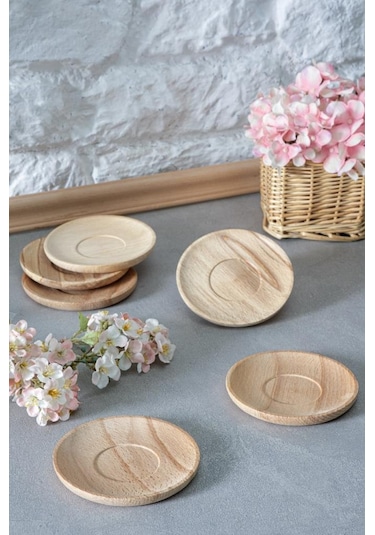 6 KİŞİLİK BAMBU FİNCAN TABAĞI