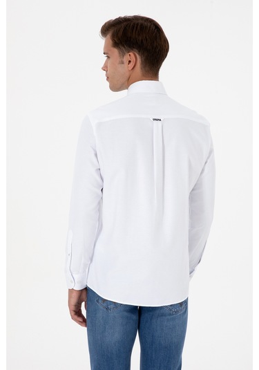 U.s. Polo Assn. Erkek Beyaz Gömlek Desenli 50317249-vr013 Beyaz
