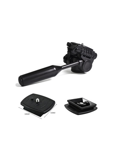 Dofolink Kamera Tripodu Kafa - 360 Dikey/90 Yatay Döndürme, 5kg Yük Taşıma, 1/4" Ve 3/8" Bağlantı, Hızlı Montaj Paneli Siyah