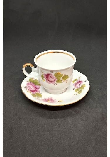 Winterling Kirchenlamitz Vintage Duble Kahve Fincanı 2 Parça 180 Ml Pembe-yeşil