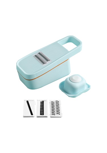 Padalink Mutfakta Kullanım İçin 3-1 Multifonksiyonel Sebze Dilimleyici: Dilimleme, Süzme Ve Saklama - Mavi Mavi