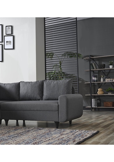 Kagu Corner Flavia Plus Köşe Takımı Koyu Gri
