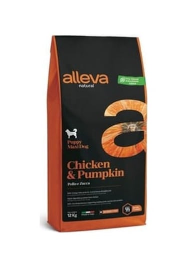 Alleva Tavuklu ve Balkabaklı Maxi Irk Yetişkin Köpek Maması 12 KG