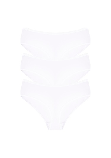 Kadın Bambu Külot Beyaz 3'lü Paket Extra Yumuşak Ve Esnek, Nefes Alan Kumaş Beyaz