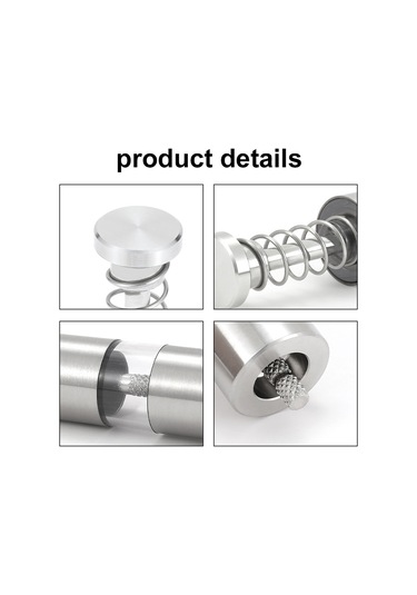 Açık Paslanmaz Çelik Karabiber Değirmeni Manuel Karabiber Gümüş Gümüş