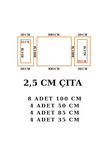 Yatak Odası Tasarım Boyanabilir Çıta Hazır Kesim Anka132