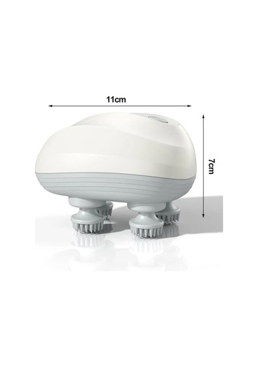 Yifomall Usb Şarjlı Silikon Kafa Ve Evcil Hayvan Masaj Cihazı - Multifonksiyonel, 1200mah Pil, Mavi Mavi