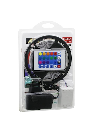 Atc Led Strıp El-07-rus-k 5mt Kumandalı - Adaptörlü Rgb Renkli