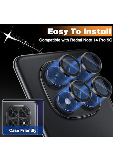 Xiaomi Redmi Note 14 Pro Kamera Koruma Lens Koruyucu Temperli Cam