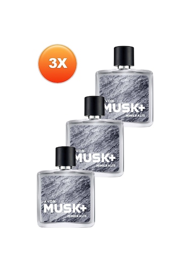 Avon Musk+ Mineralis Erkek Parfüm EDT 3 x 75 ML