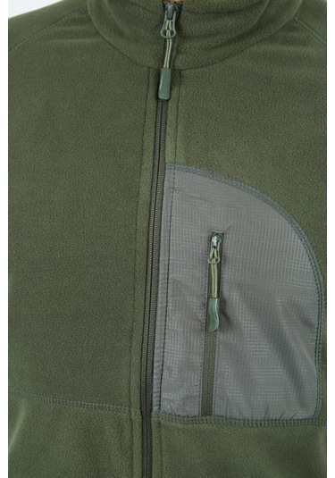 Alpinist Motus Tam Fermuarlı Polar Haki