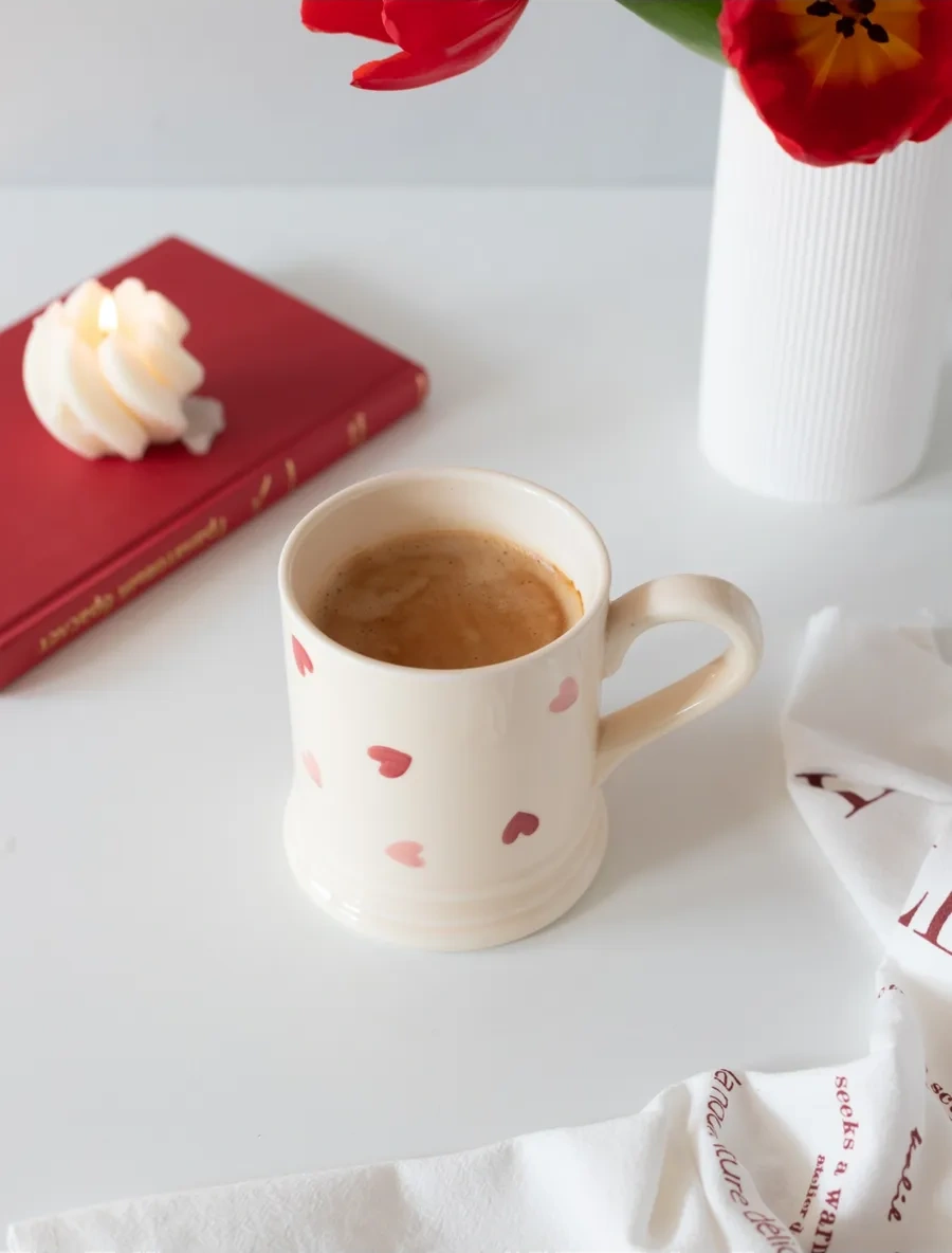 Perex Seramik Çay Bardağı, Kalpli, 400 Ml 317994685 Sütlü