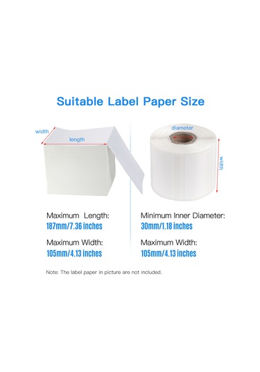 Tenfowee Evrensel Etiket Yazıcı Tutucu - Katlanır/rulo Termal Etiketler İçin Abs+pmma Malzeme