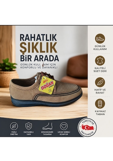 Doğan Hakiki Deri Nubuk Ayakkabi 1091 Sıyah