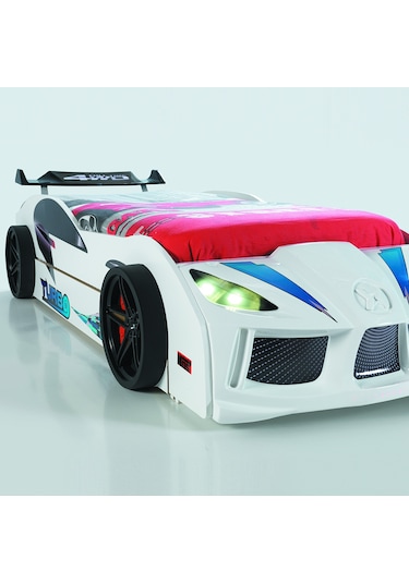 Setaymobilya Yavrulu Arabalı Yatak + 2 Adet Ortopedik Yatak Beyaz