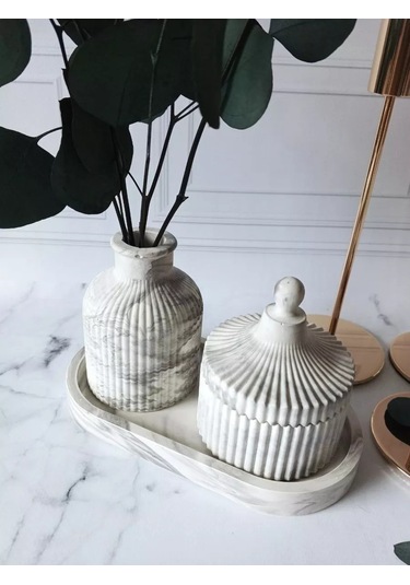 Cre Art Kuru Çiçek Vazosu Dekoratif Ev İç Tasarımı Seti 154801063 Siyah