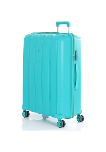 Mçs Bavul Büyük Ve Kabin 2li Set Kırılmaz Silikon Valiz V305 Camgöbeği Cam Göbeği