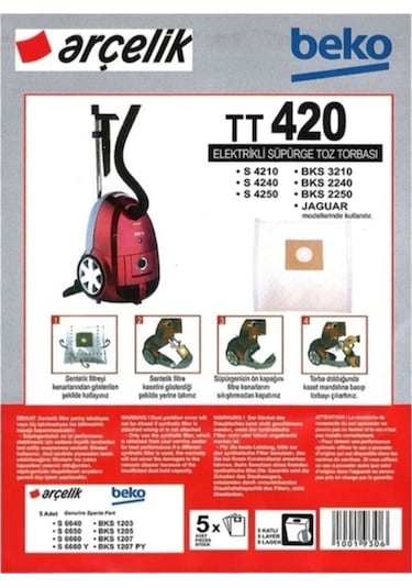 S 4240 20 Adet Bez Süpürge Toz Torbası