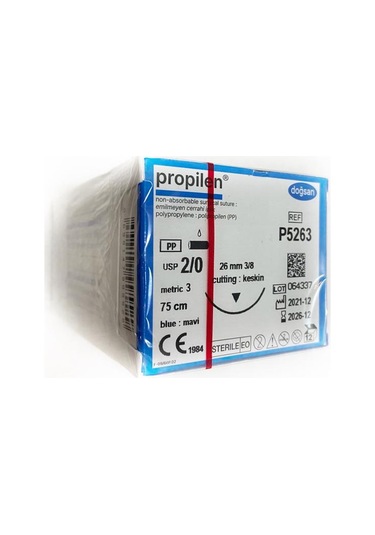 Doğsan Pegalak Propilen 2/0 Keskin 26 MM Cerrahi İplik
