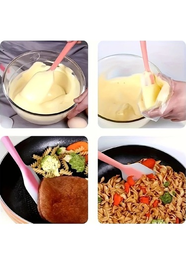 Honeybeeshop Turuncu Silikon Spatula: Yüksek Isıya Dayanıklı, Toksik Olmayan, Ergonomik Mutfak Aracı Turuncu