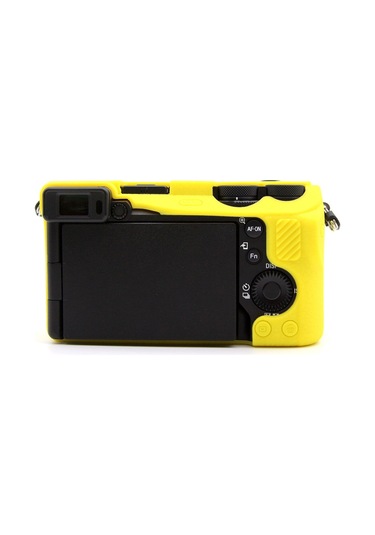 Cbtx Sony Uyumlu A6700 Dokulu Kılıf Anti -çizelge Silikon Kapak Kamera Kılıfı - Sarı