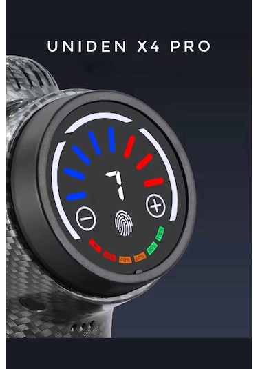 Unıden X-pro 4 Masaj Tabancası Sessiz Ultra Güçlü Dokunmatik Led Gri