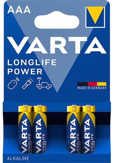 Varta Longlife Power Aaa İnce Kalem Pil 4'lü Paket Alkalin