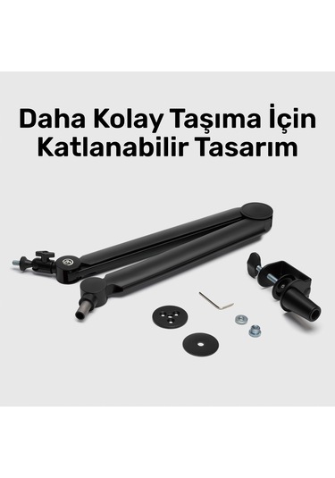 Npo Std131b Stüdyo Tasarım Kablo Yönetimli Amortisörlü Profesyonel Yayıncı Mikrofon Kolu