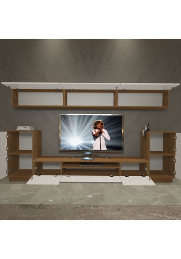 Decoraktiv Trendstyle 9 Mdf Tv Ünitesi Tv Sehpası Ceviz - Beyaz