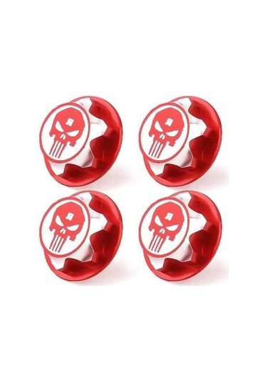 Novahub Traxxas X-maxx/summit İçin 4 Adet 17mm Kırmızı Metal Jant Somunu Seti