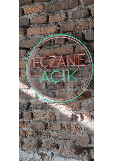 Açık Eczane Yazısı Neon Led Aydınlatma
