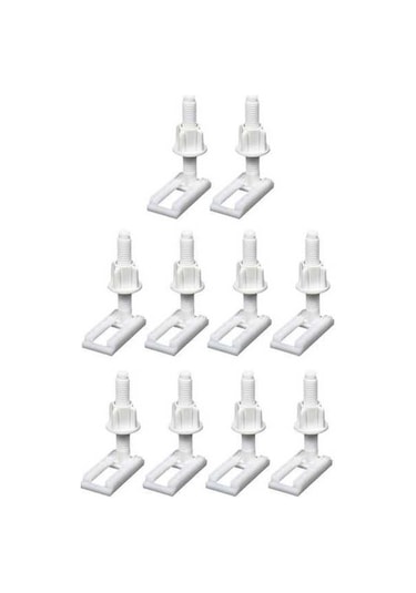 Trendooze 10 Adet Klozet Menteşe Cıvata Montaj Vidaları, Beyaz, Özel Tasarım Beyaz