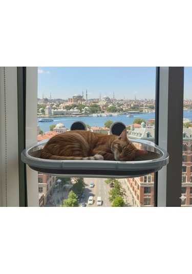 Vantuzlu Kedi Pencere Hamağı