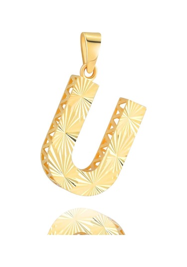 Nezihhan 14 Ayar Altın U Harfi Kolye