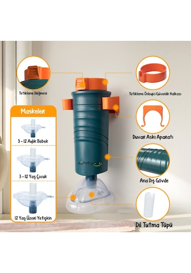 Safetypro Hemlik Heimlich Manevrası Pompası Otomatik Boğulma Lacivert