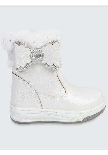 Civil Boots Kız Çocuk Kürklü Vakko Bot 21-25 Numara Beyaz