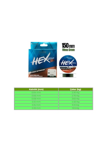 Fujin Hex 8x 150mt. Moss Green Pe Line-9234