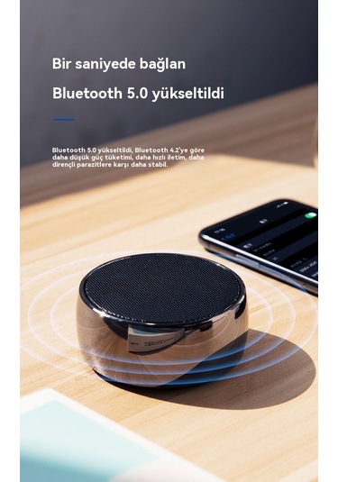 Alman Kablosuz Bluetooth Hoparlör Taşınabilir Araç Subwoofer'ı