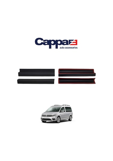 Cappafe Volkswagen Caddy Kapı Eşiği Koruma Abs Mat Siyah 4 Par N11.4712