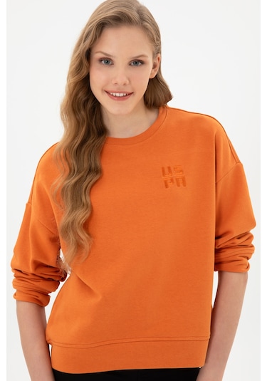 U.S. Polo Assn. Kadın Bakır Bisiklet Yaka Basic Sweatshırt 50313565-VR182