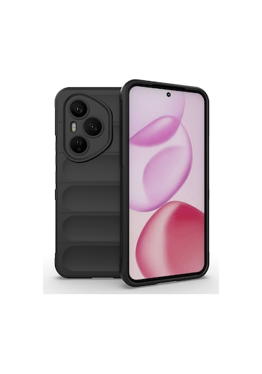 Kılıfist Honor 400 Pro Kılıf Esnek Tpu Oyuklu Arka Yüzey Tasarımlı Klfs Etnik Silikon Kapa Siyah