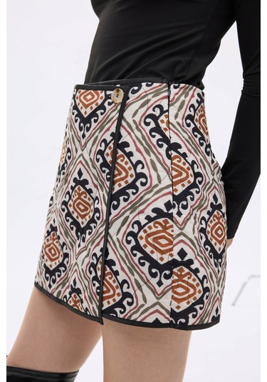 Quzu Ekru Kadın Etek Srt00871 Ekru