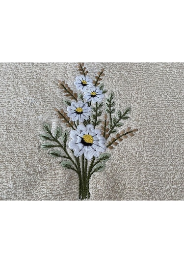 Daisy Flosh Nakışlı 6 Lı El Yüz Havlu Takımı Çok Renkli