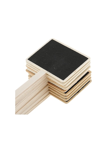 Suntek 10 Adet Mini Ahşap Blackboard Yazı Tahtası Ahşap Stick