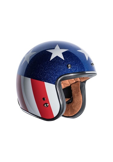 Torc T-50 Del Mar Captain Vegas Açık Motosiklet Kaskı Beyaz Mavi