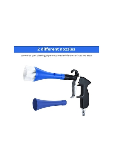 Createtech Ve Üflemeli Toz Temizleme Temizleme Nozullu, Mavi Kıl İçin Hava Geeroyoo Fırçası Döner Derece Araç 360 - Zg Mavi