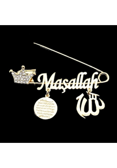 Sahiaksesuar Maşallah Yazılı Bebek Yaka Iğnesi 22
