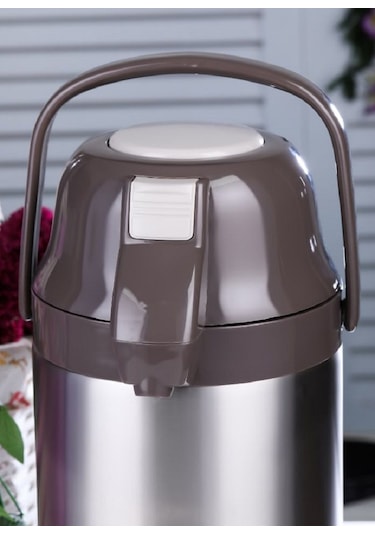 Cooker 3.5 Lt Pompalı Çelik Termos Çay Termosu Su Termosu