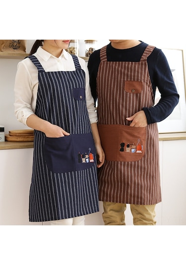 Dianziye Kahverengi Tam Pamuk Unisex Fön Kreması Mutfak, Geliştirme, Temizlik İçin Dayanıklı, Stili Ve Koruma Sağlar Diğer