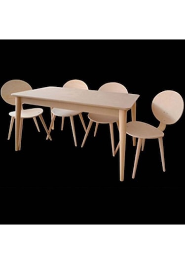 Masa-RETRO Papel Takım model Kayın Torna sandalye Açıl HAM ürün Oval sırt yuvarlak oturum El Yapım